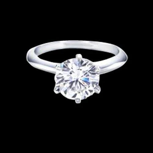 Echt Diamant-Verlobungsring und Band-Set Weißgold 14K