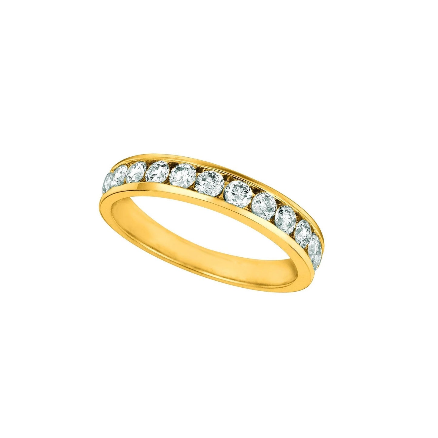 Echt DiamantChannel Set Eternity Band 0,75 Karat 14K Gelbgold