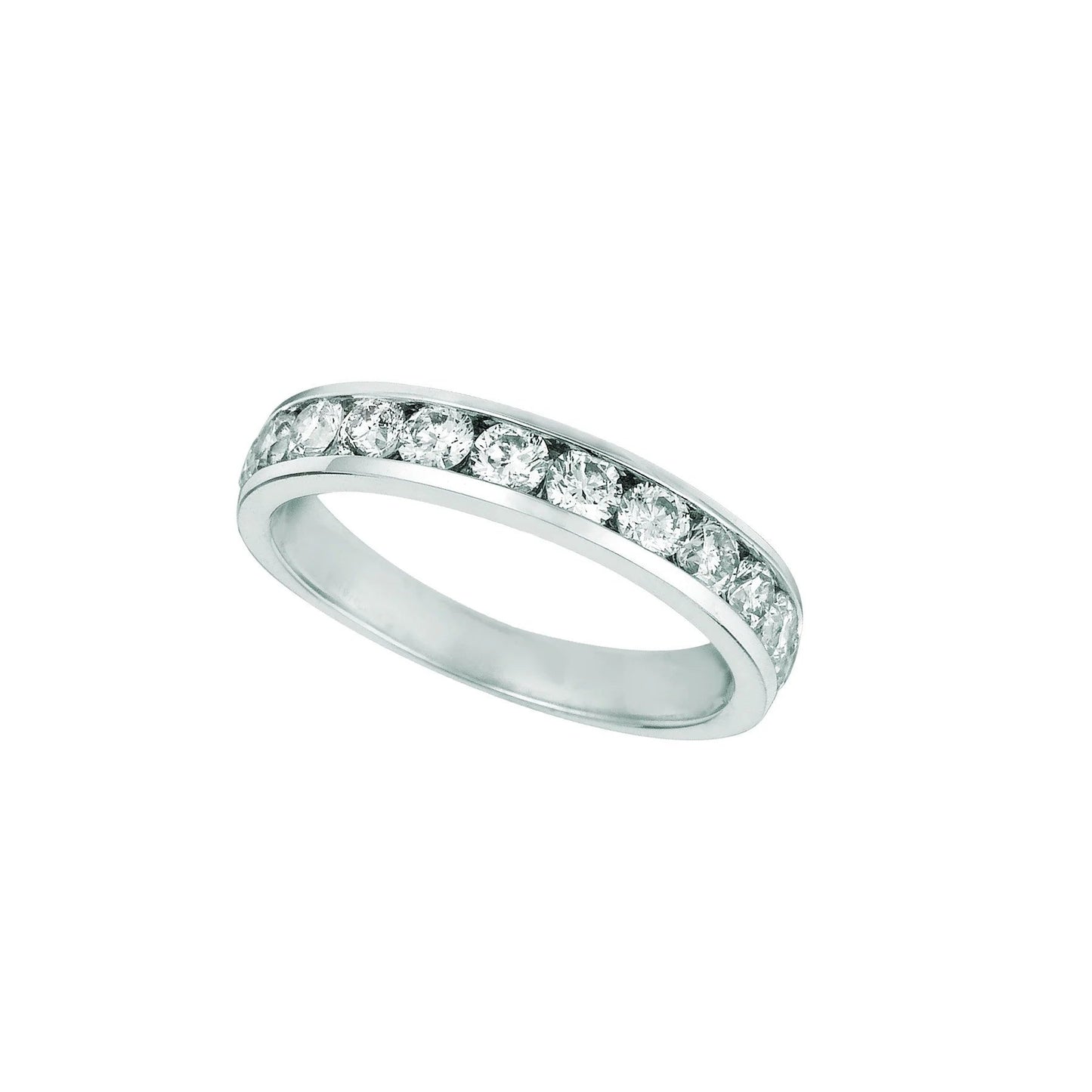 Echt DiamantChannel Set Eternity Band 1 Karat 14K Weißgold Neu