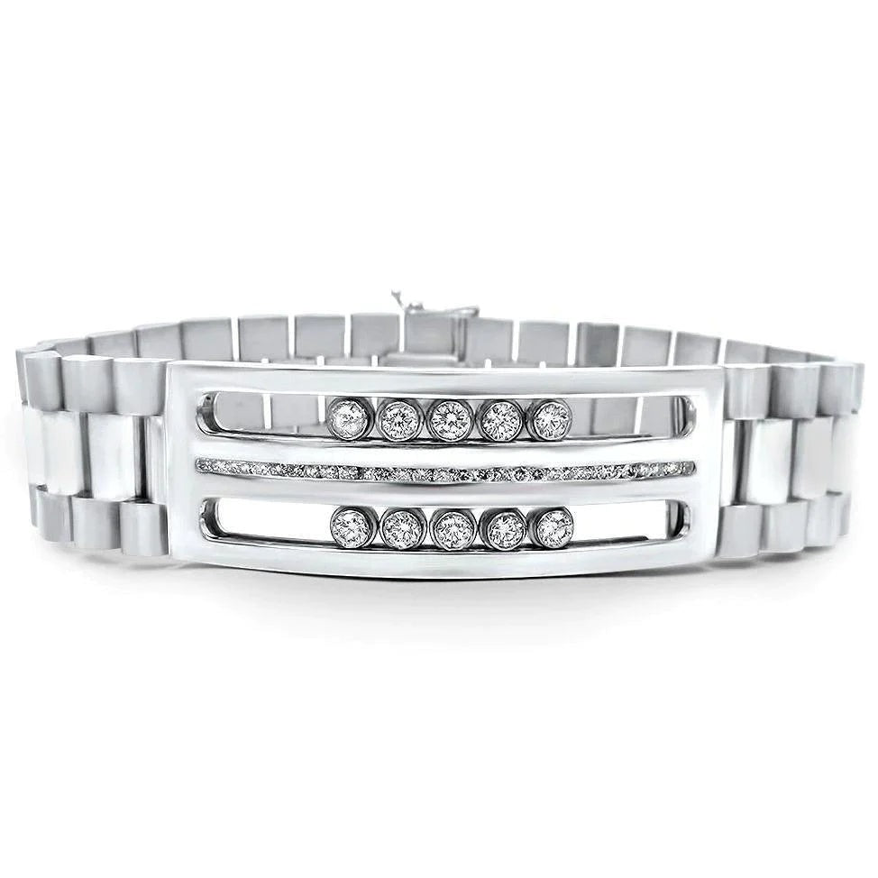Echt Aus der Erde Abgebauter Natürlicher Diamantarmband im Herrenuhr-Stil