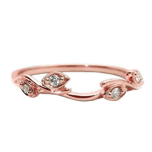 Echt Diamantband 0,20 Karat Roségold 14K Ausgefallener Schmuck