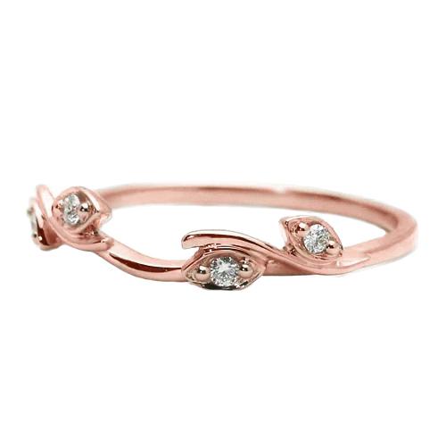Echt Diamantband 0,20 Karat Roségold 14K Ausgefallener Schmuck