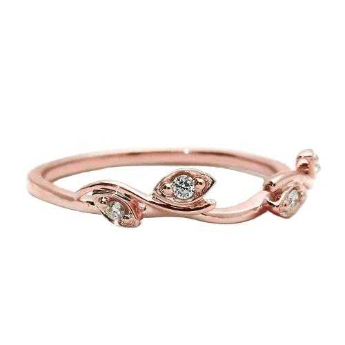 Echt Diamantband 0,20 Karat Roségold 14K Ausgefallener Schmuck