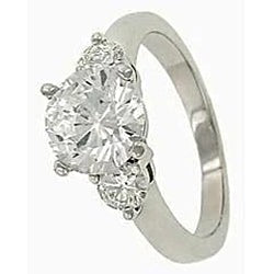 Echt Aus der Erde Abgebauter Natürlicher Diamanten 3-Stein-Jubiläumsring 2.30 ct. Weißgold 14K