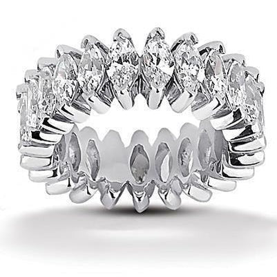 Echt Aus der Erde Abgebauter Natürlicher Diamanten Marquise Cut Eternity Band 4.60 Ct Schmuck Neu