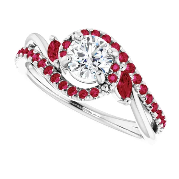 Echt Diamantring 1.65 Karat Burmese Rubin Damen Schmuck