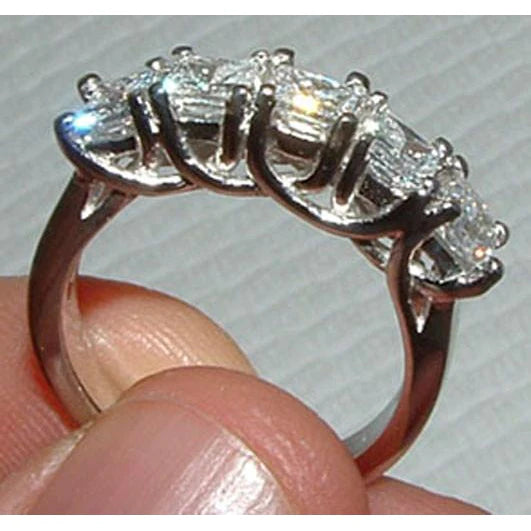 Echt Diamantring-Verlobungsband-Set Neu 4.51 Karat Weißgold 14K