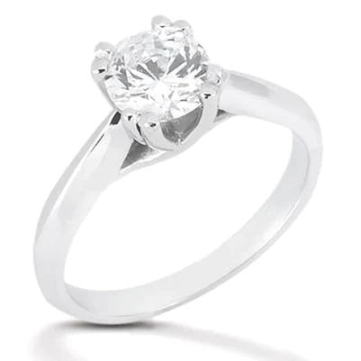 Echt Aus der Erde Abgebauter Natürlicher Diamantring in Trellis-Fassung, 3 Karat
