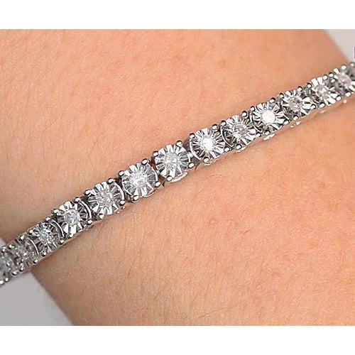 Echt Diamantschliff-Montage Damen Tennis Armband