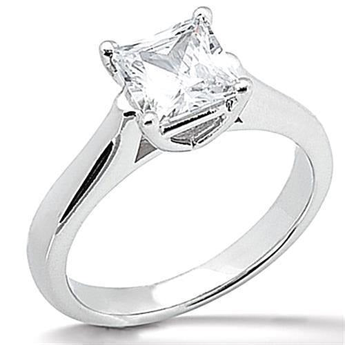 Echt Funkelnder Aus der Erde Abgebauter Natürlicher Diamant-Solitär-Verlobungsring G VS2 1.0 Karat WG 14K