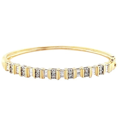 Echt Gelbgold Diamant Armreif 6 Karat Damen Schmuck Neu