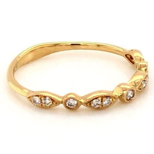 Echt Jubiläum Ehering 0.50 Karat Pave Setting Feiner Schmuck