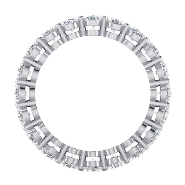 Echt Oval Diamant Ewigkeit Band Gold 14K Damen Schmuck 4 Ct.