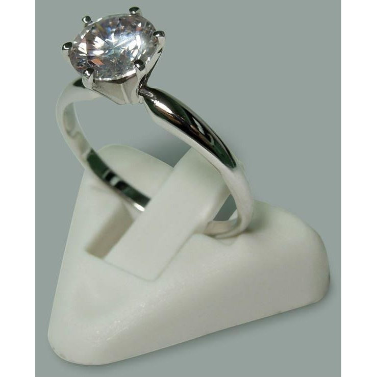 Echt Runde Form Aus der Erde Abgebauter Natürlicher Diamant Damen Solitärring 1,57 ct. Weißes Gold