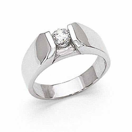 Echt Runder Aus der Erde Abgebauter Natürlicher Diamant 0.50 Karat Solitärring Weißgold 14K