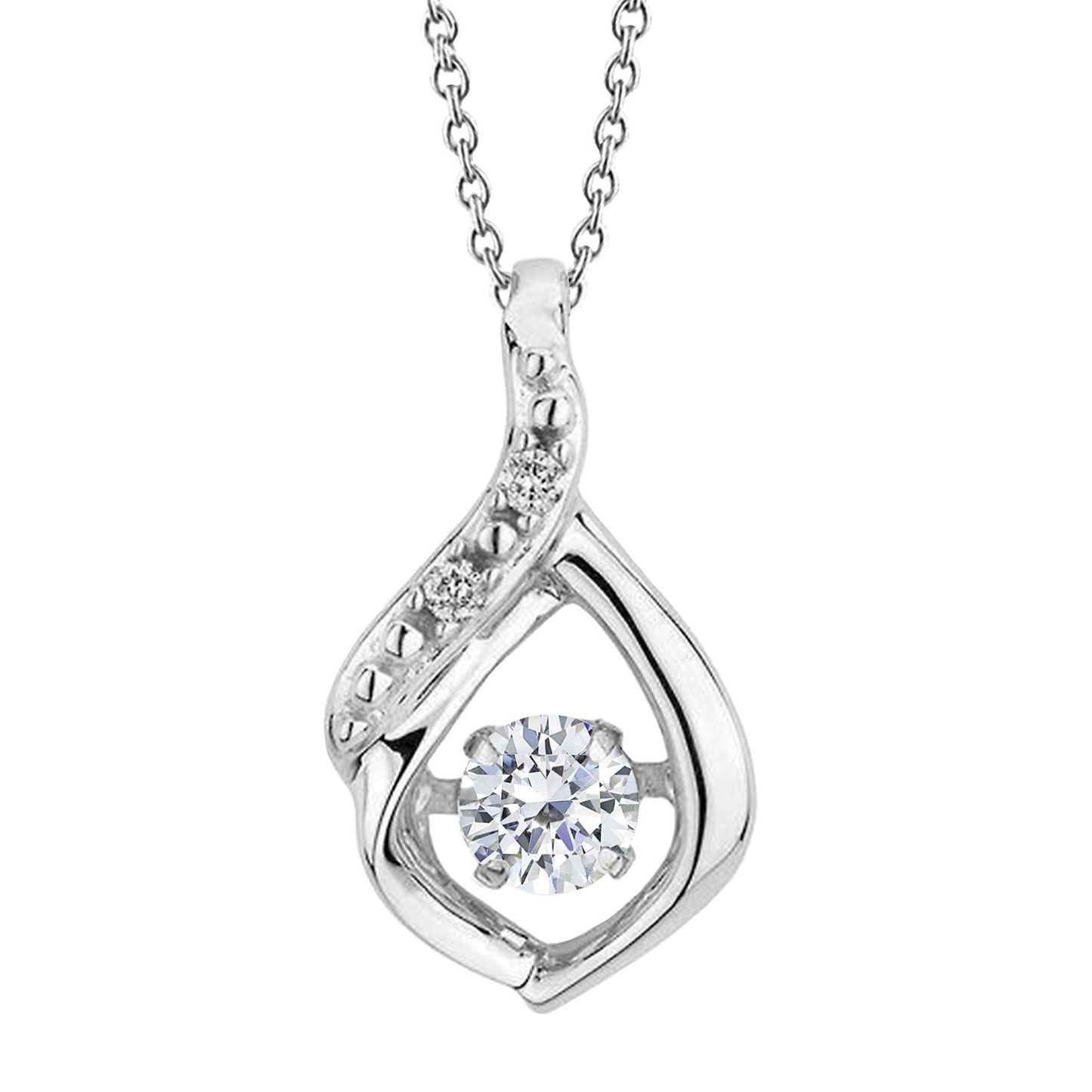 Echt Rundschliff Aus der Erde Abgebauter Natürlicher Diamant Anhänger Halskette Krappenset 1.50 Karat Weißgold 14K
