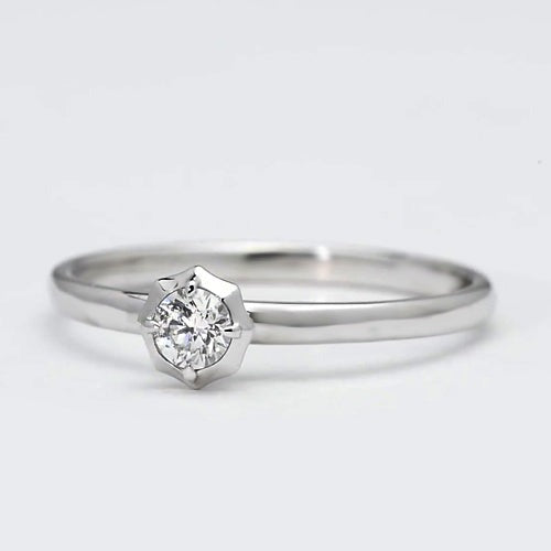 Echt Solitär-Diamantring 0,75 Karat Weißgold 14K