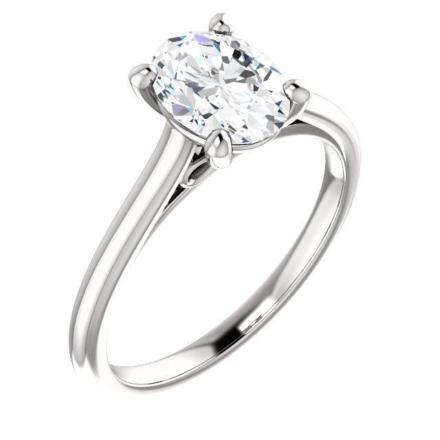 Echt Solitär-Verlobungsring 2,50 Karat Filigran Weißgold 14K