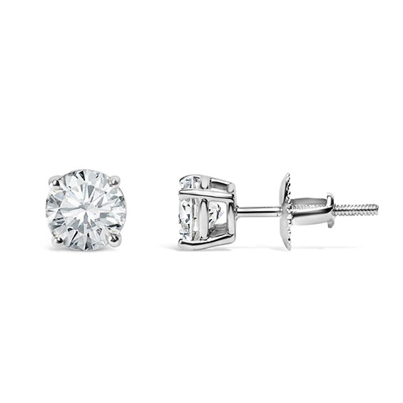 Echt Aus der Erde Abgebauter Natürlicher Diamant Ohrstecker 3 Karat Krappen Set Weißgold Schmuck
