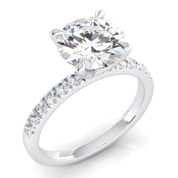 Echt_Diamant_Verlobungs_ring_ 2,50 Karat_Runde_Diamanten_Weißgold_14K