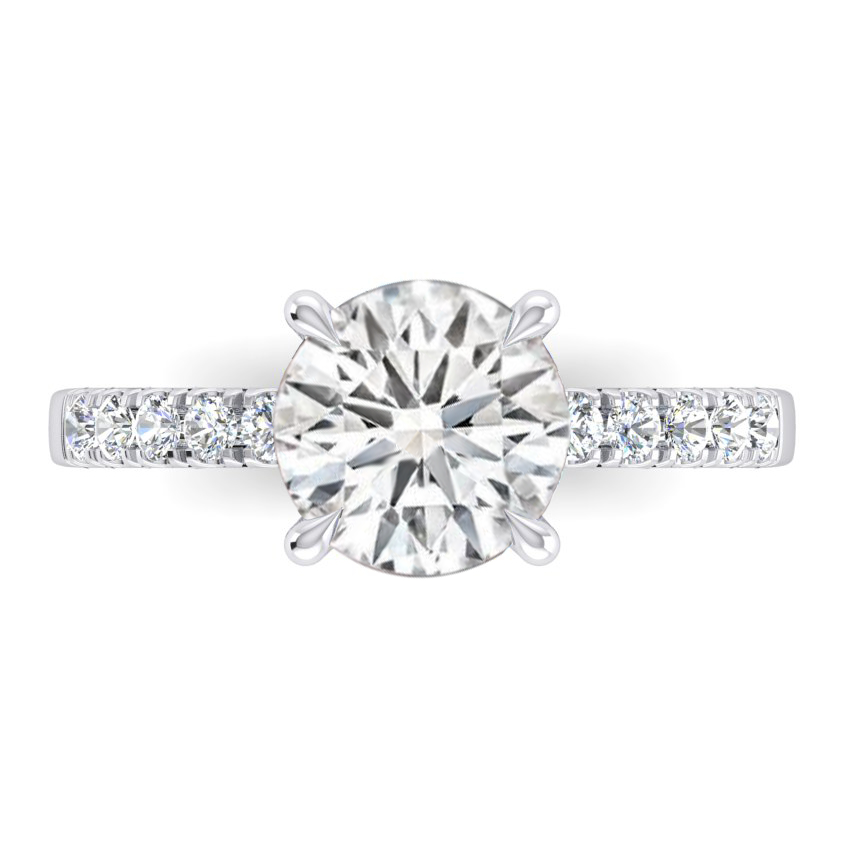 Echt_Diamant_Verlobungs_ring_ 2,50 Karat_Runde_Diamanten_Weißgold_14K