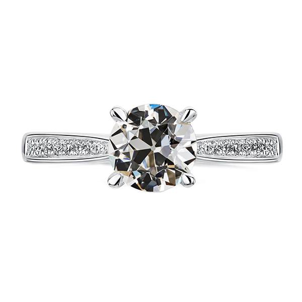 Echt Diamant rund alter Bergmann Verlobungsring Damenschmuck 3.50 Karat