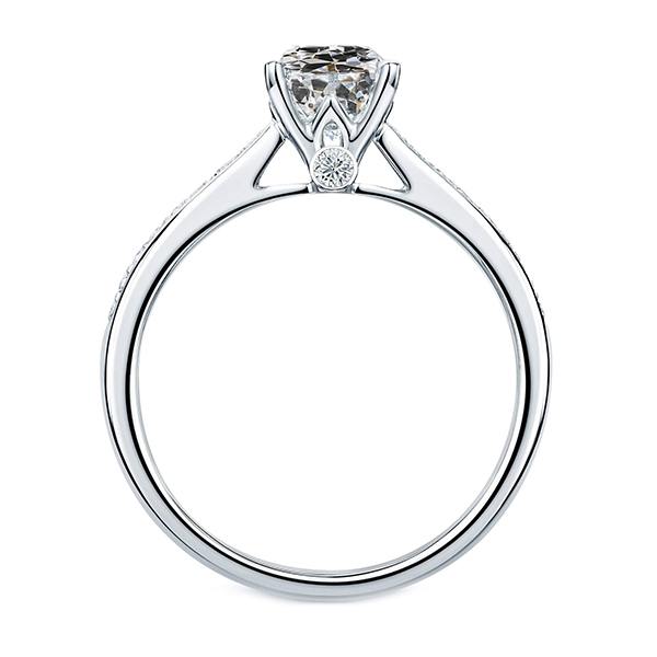 Echt Diamant rund alter Bergmann Verlobungsring Damenschmuck 3.50 Karat