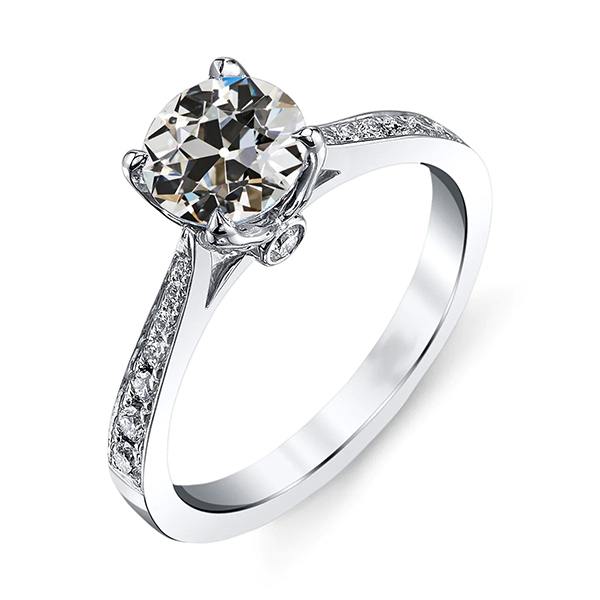 Echt Diamant rund alter Bergmann Verlobungsring Damenschmuck 3.50 Karat