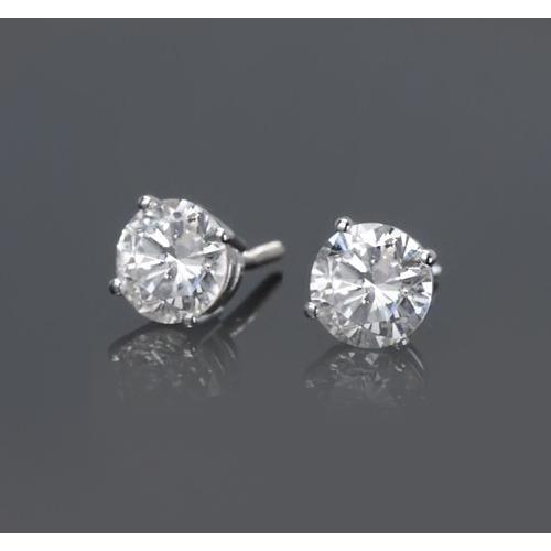 1 karat diamant ohrstecker im rundschliff