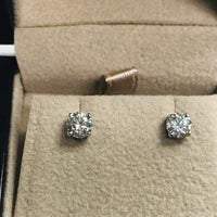 1 karat runde diamantohrstecker