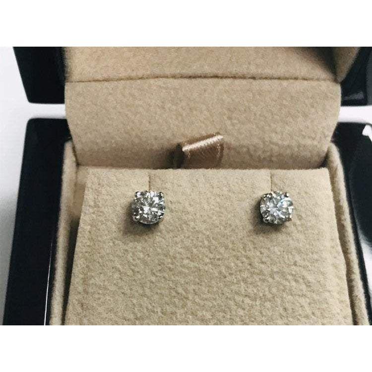 1 karat runde diamantohrstecker