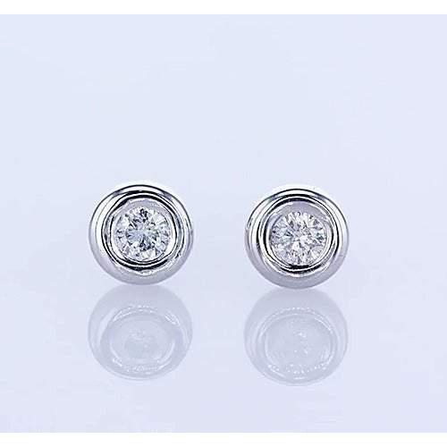 1,5 karat lünette mit diamant-ohrsteckern