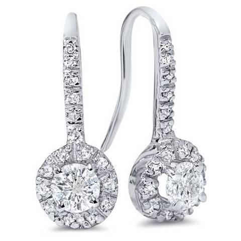 3,40 ct. Runde Tropfen-Diamant-Ohrringe - harrychadent.de