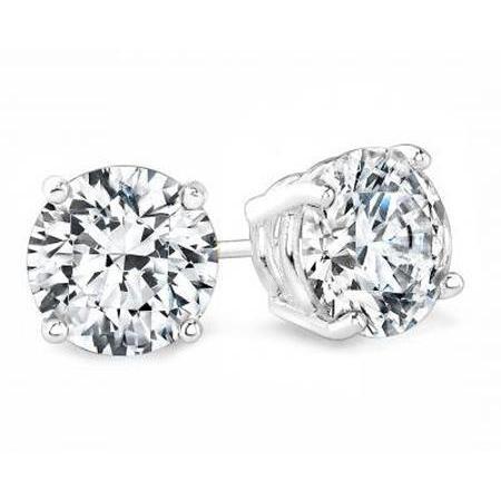 Runden Cut Solitaire Diamant Ohrstecker 4 Karat Damen Schmuck - harrychadent.de