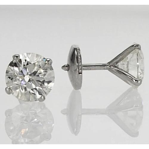Ohrstecker runder Diamant 1,60 Karat Weißgold 14K - harrychadent.de