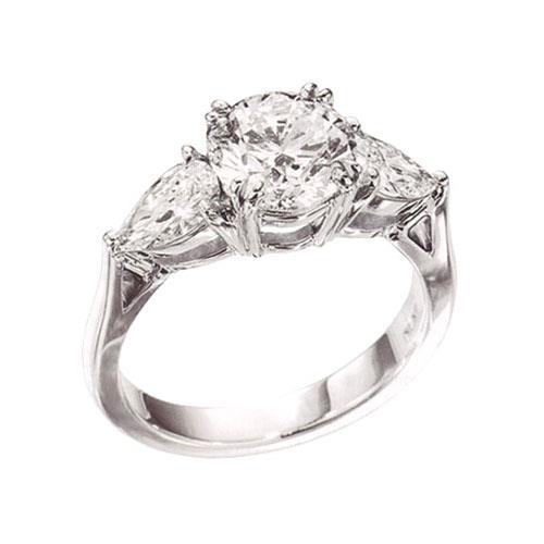 2,21 karat 3 stein verlobungsring mit funkelnden diamanten neu