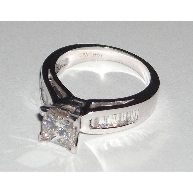 2.35 karat prinzessin diamant-verlobungsring weißgold 14k