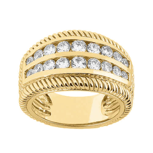 2,50 Karat runder Diamant-Jubiläumsring für die rechte Hand