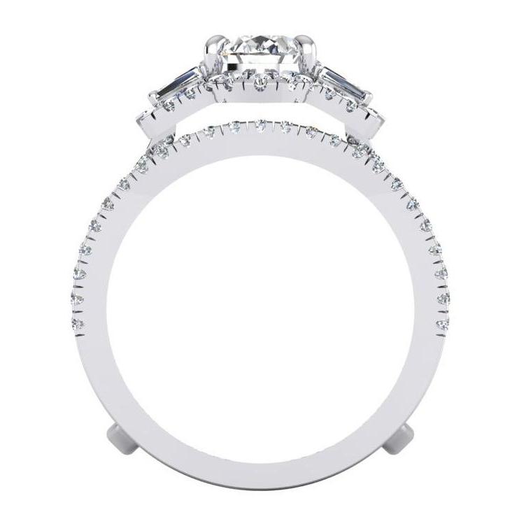 4.50 Karat Diamant-Jubiläumsring im Ovalschliff mit geteiltem Schaft - harrychadent.de