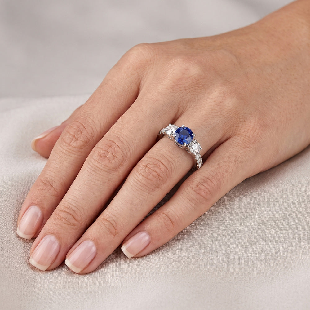 Echter Diamant Ring 2.50 Karat - 14K Weißgold