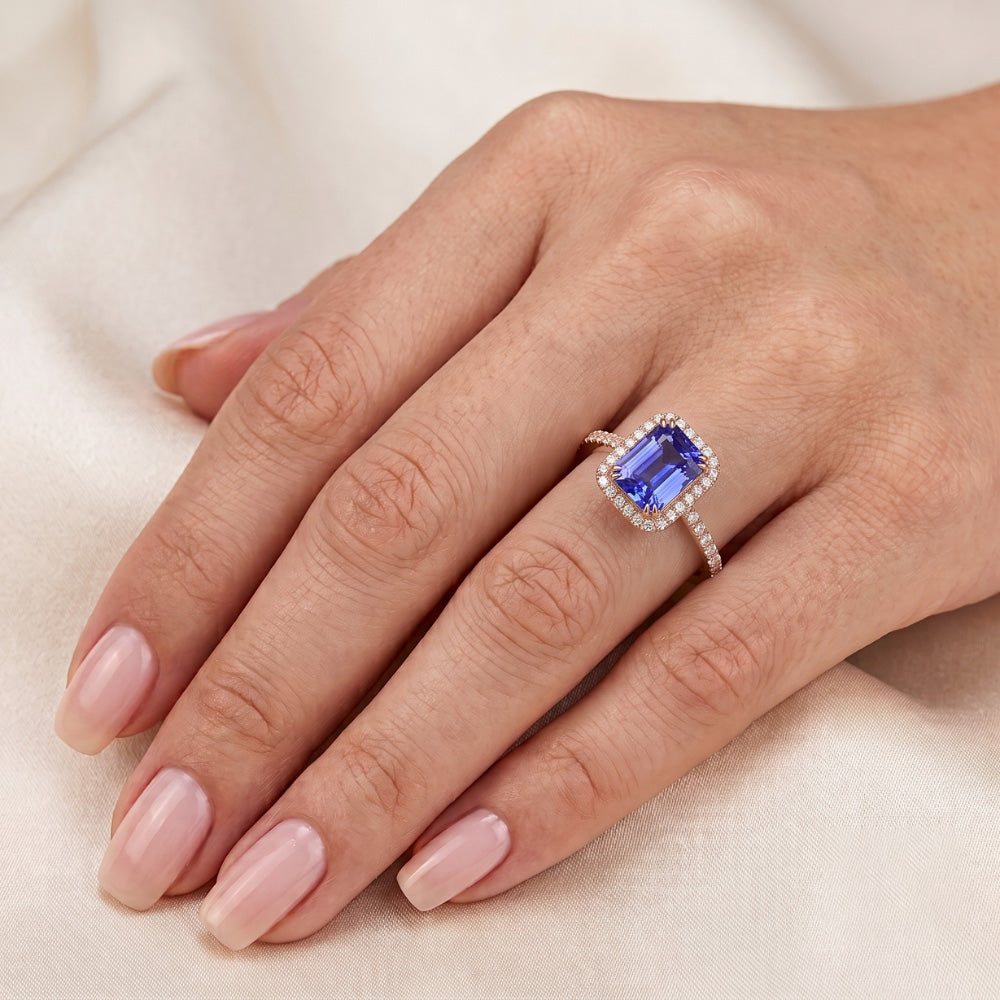 Echter Diamant Ring 3.50 Karat - 14K Roségold