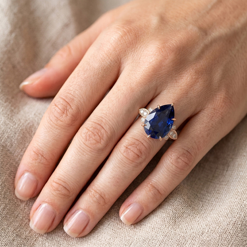 Echter Diamant Ring 7.25 Karat - 14K Roségold