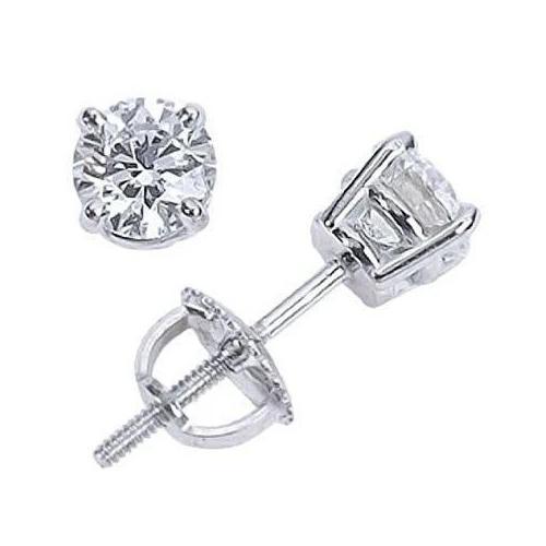 Rundschliff Diamant 2,30 ct Damen Ohrstecker Weißgold Edlen Schmuck - harrychadent.de