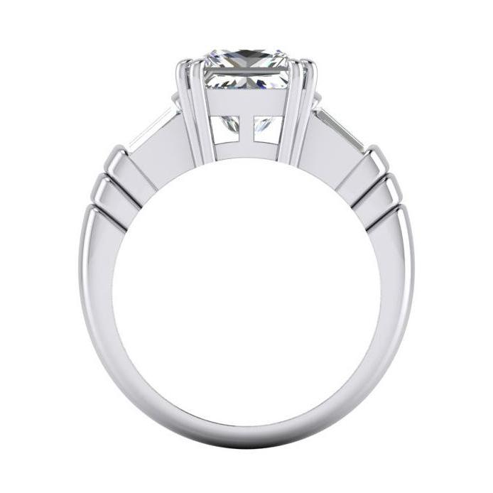 Großer Diamantring 4,50 ct. Diamant-Drei-Steine-Gold-Verlobungsring