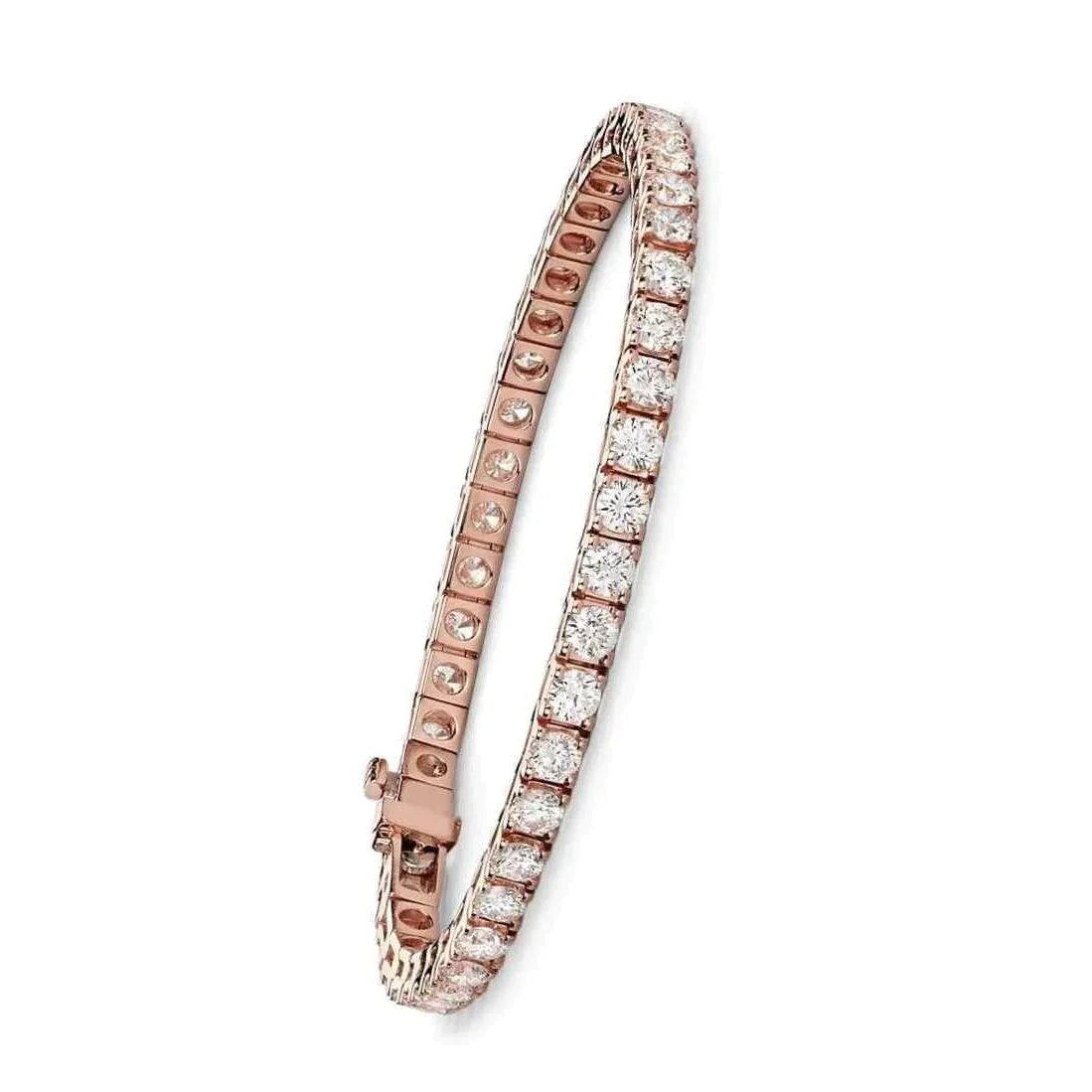 Echtes Roségold-Diamantarmband für Damen