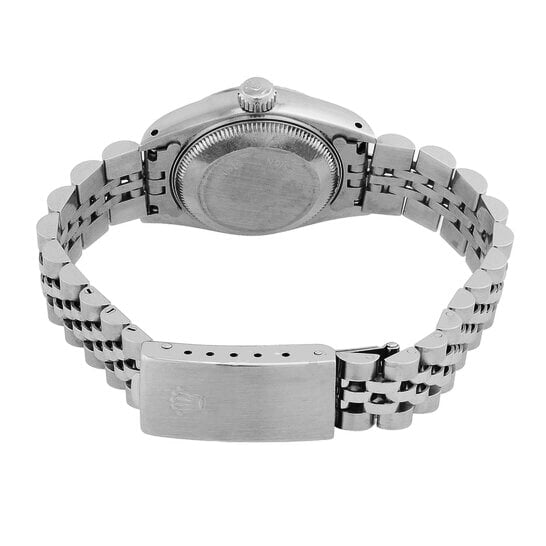 Edelstahl-Jubiläumsarmband Rolex Datejust Damenuhr mit geriffelter Lünette