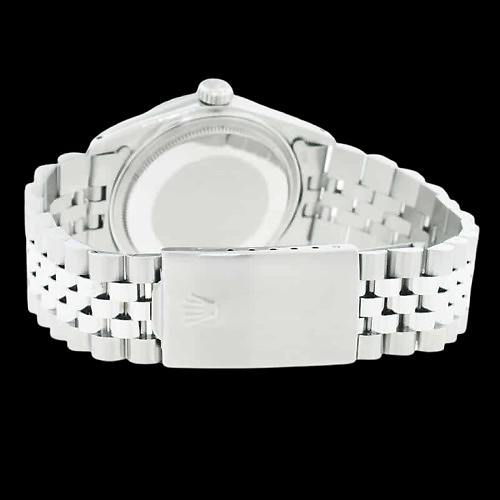 Edelstahl Jubilee-Armband Rolex Diamantlünette Graues römisches Zifferblatt SCHNELLSET
