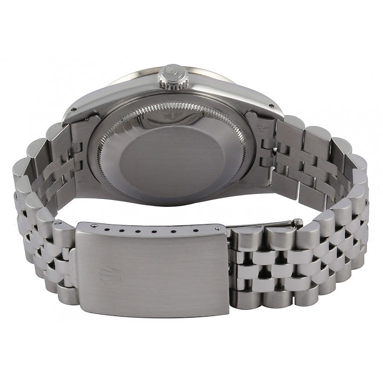 Edelstahlarmband Rolex Datejust Herrenuhr Diamantlünette