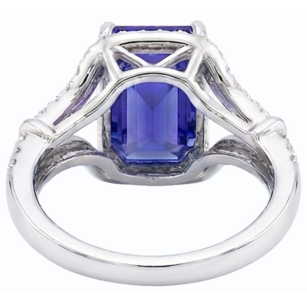 echter round diamant 4Karat ring Profilansicht