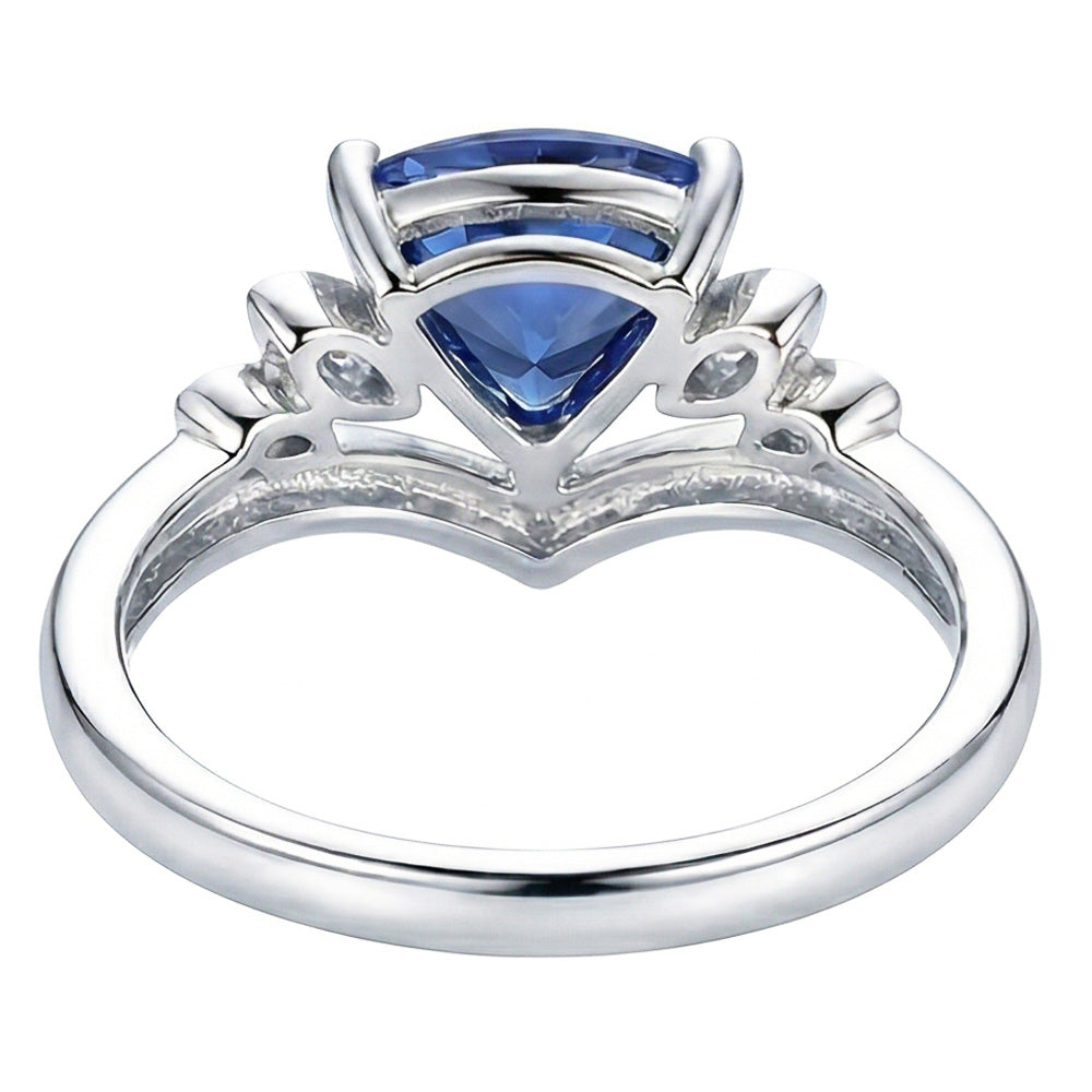 echter round diamant 2Karat ring Profilansicht